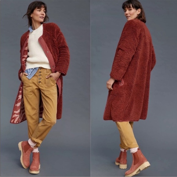 Anthropologie Jackets & Blazers - ANTHROPOLOGIE Margot Sherpa Reversible Coat size small